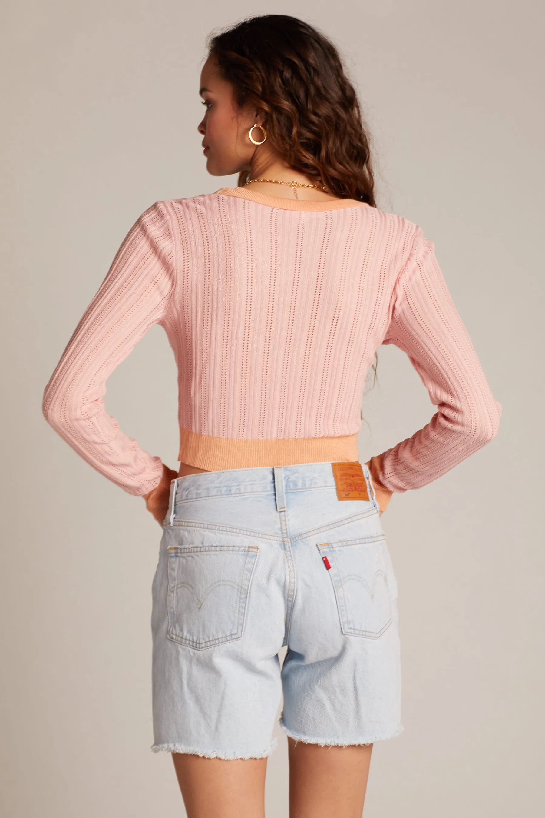 Apricot Phoebe Cardigan