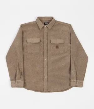Brixton Bowery Fleece Long Sleeve Flannel Shirt - Oatmeal