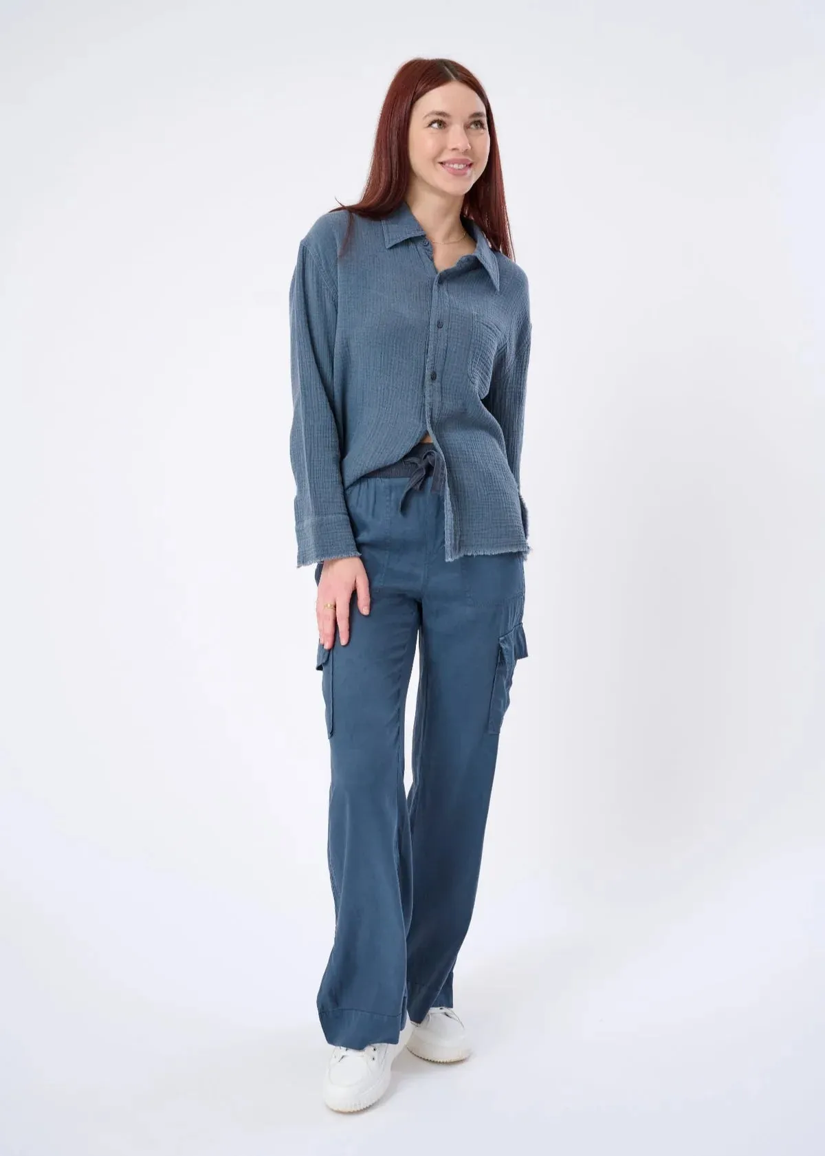 CARACAS STRETCH CUPRO WIDE-LEG CARGO PANT