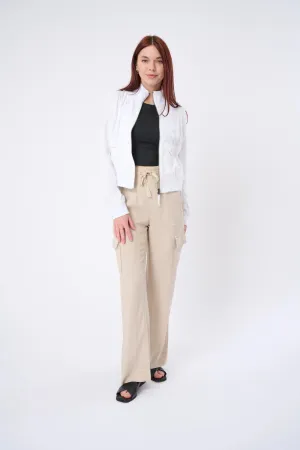 CARACAS STRETCH CUPRO WIDE-LEG CARGO PANT