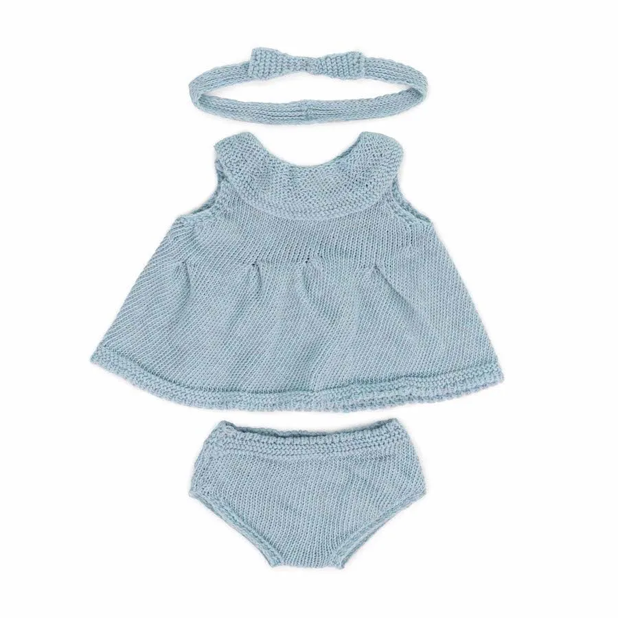 Eco Knitted Dress & Hairband - 38 cm