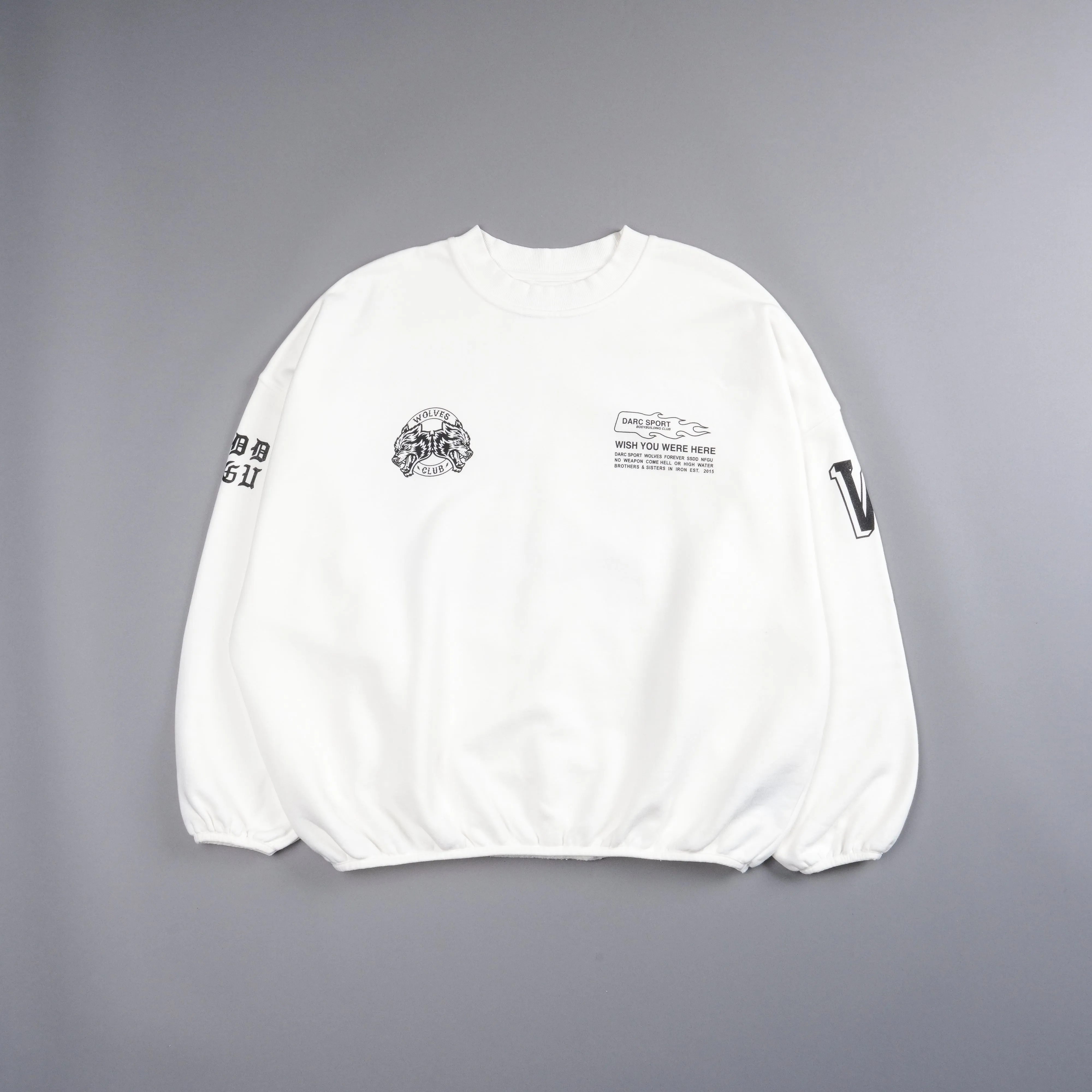Established S. Hall Unisex Crewneck in Cream