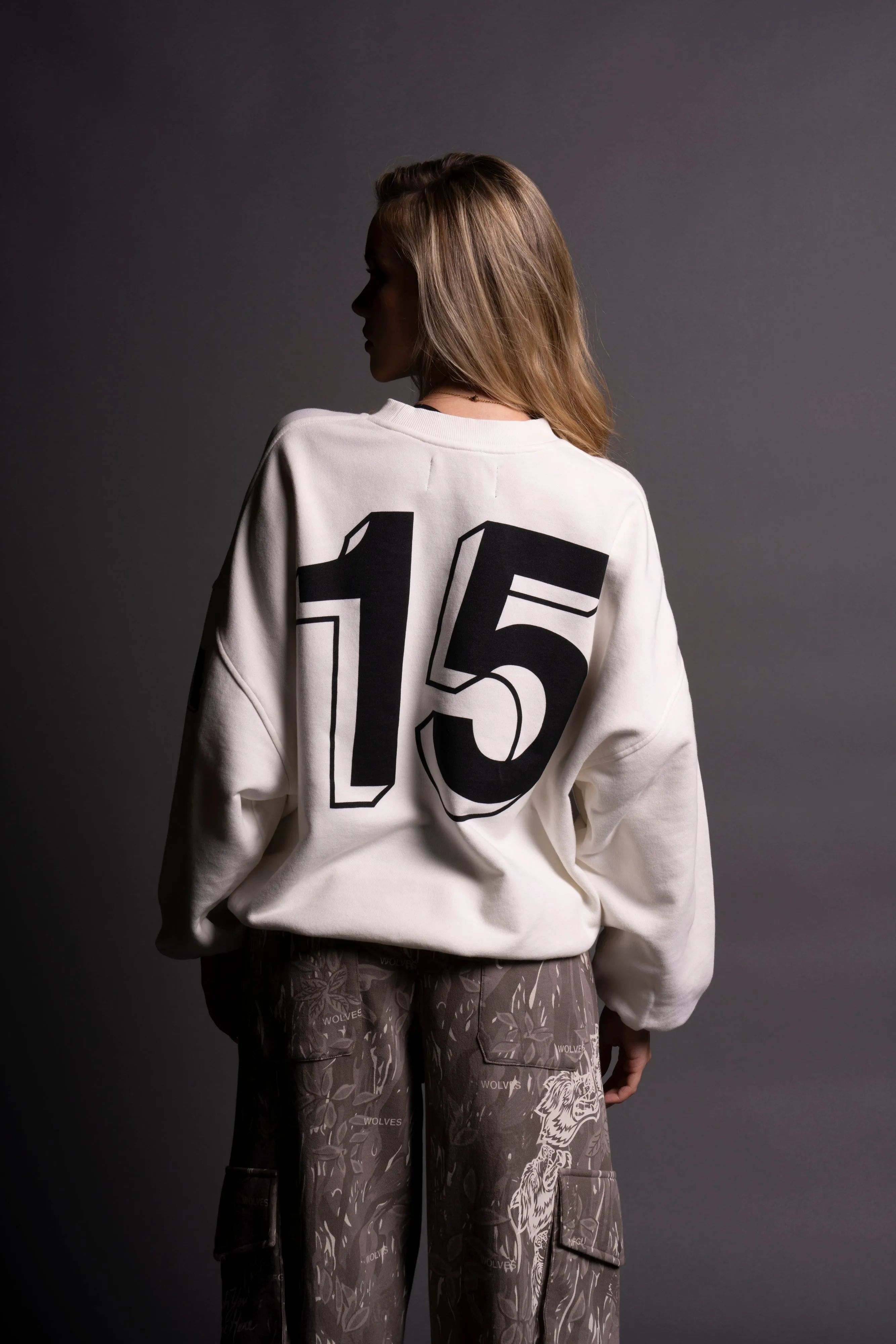 Established S. Hall Unisex Crewneck in Cream