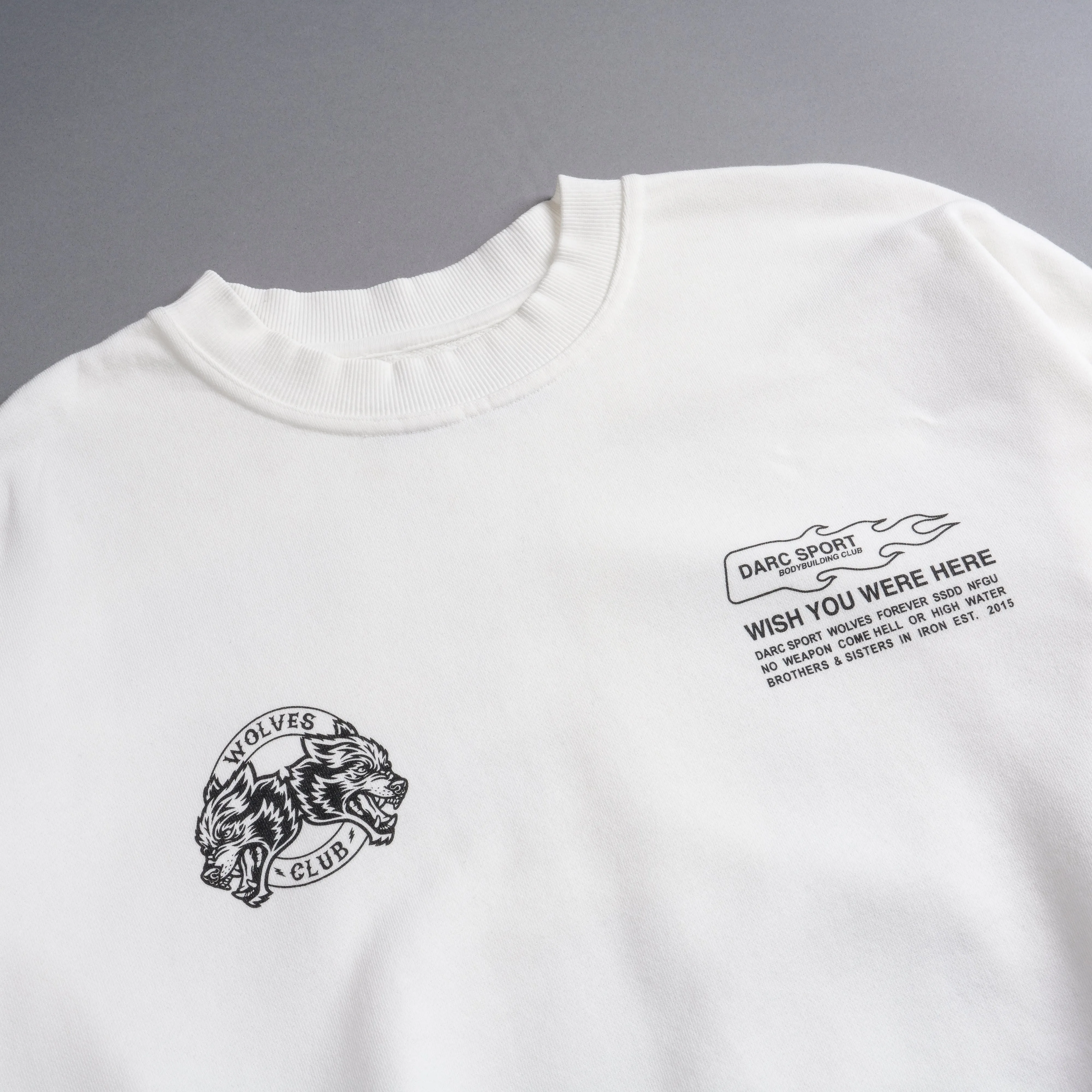 Established S. Hall Unisex Crewneck in Cream