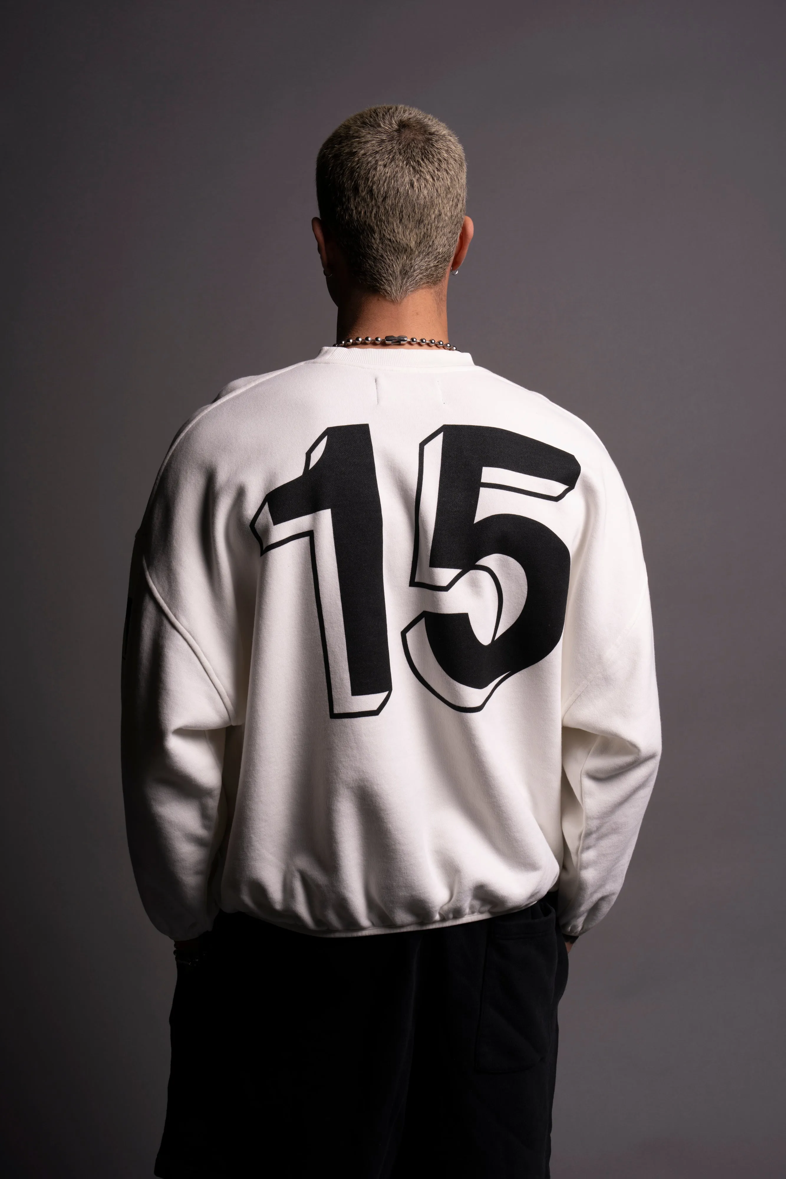 Established S. Hall Unisex Crewneck in Cream