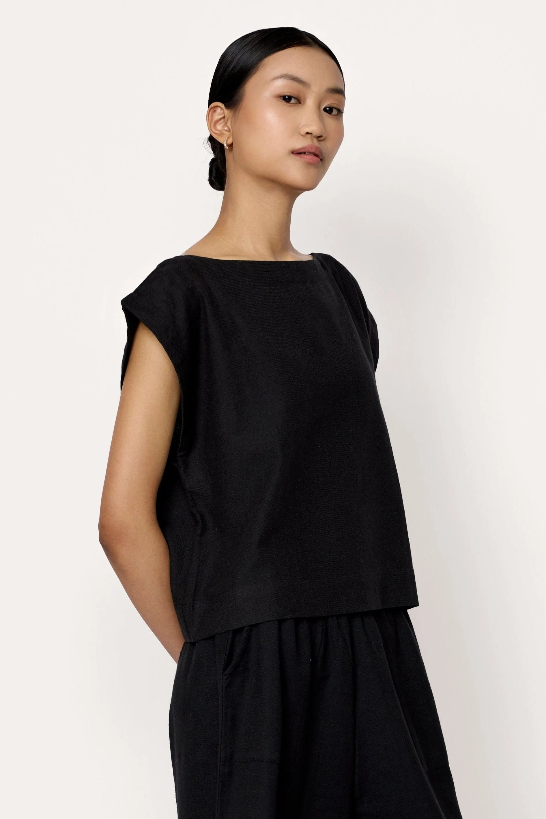 Everyday Top - Black Cotton