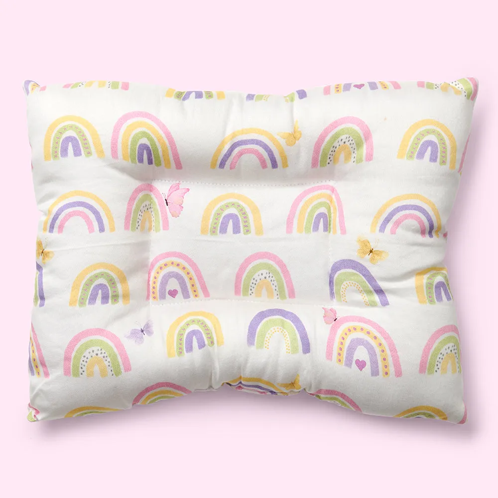 Fancy Fluff Organic Baby Head Nest - Rainbow Dreams