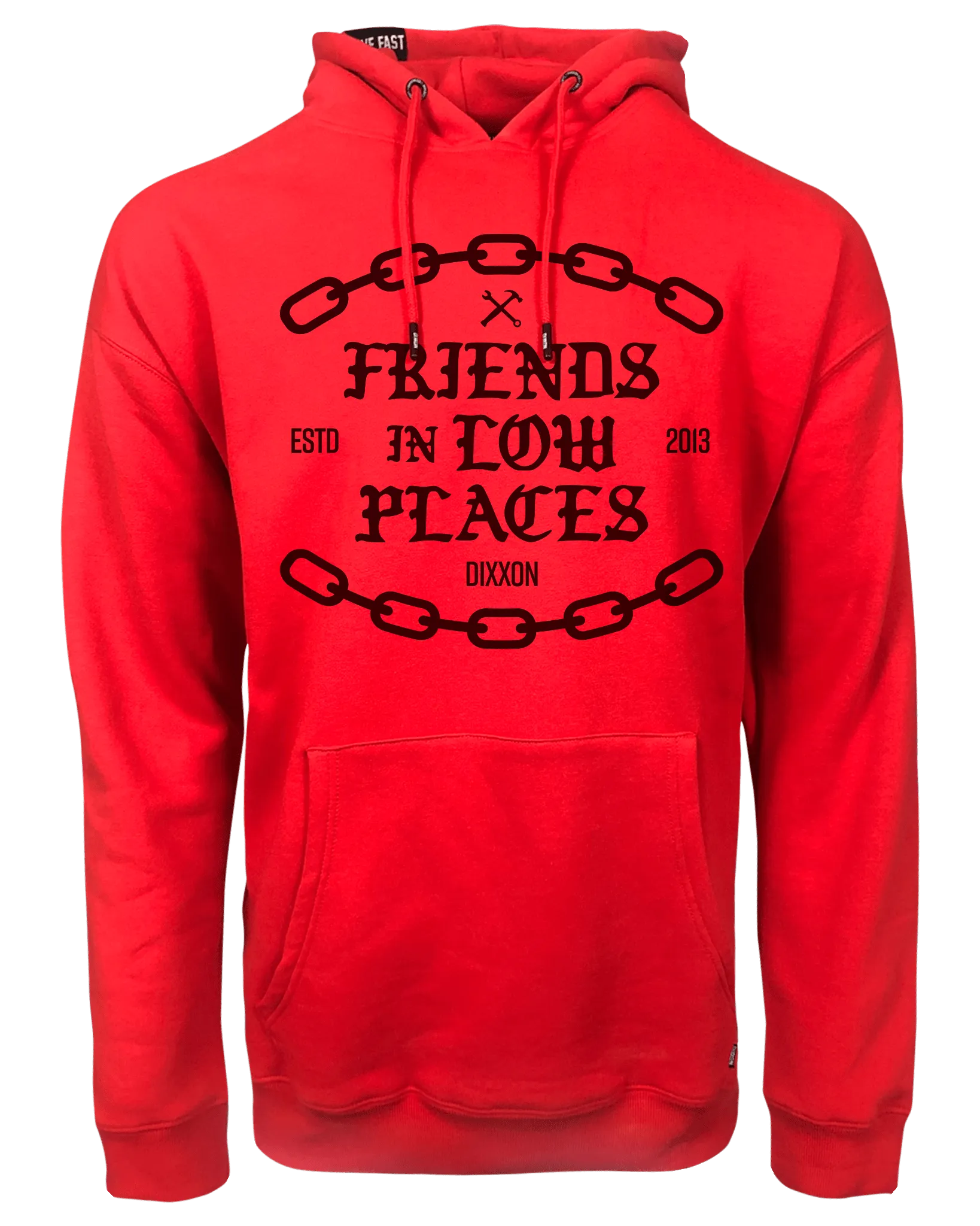 Friends in Low Places Pullover Hoodie - Red