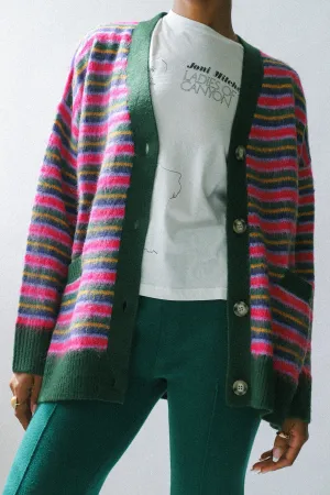 Garden Bloom Stripe Cardigan