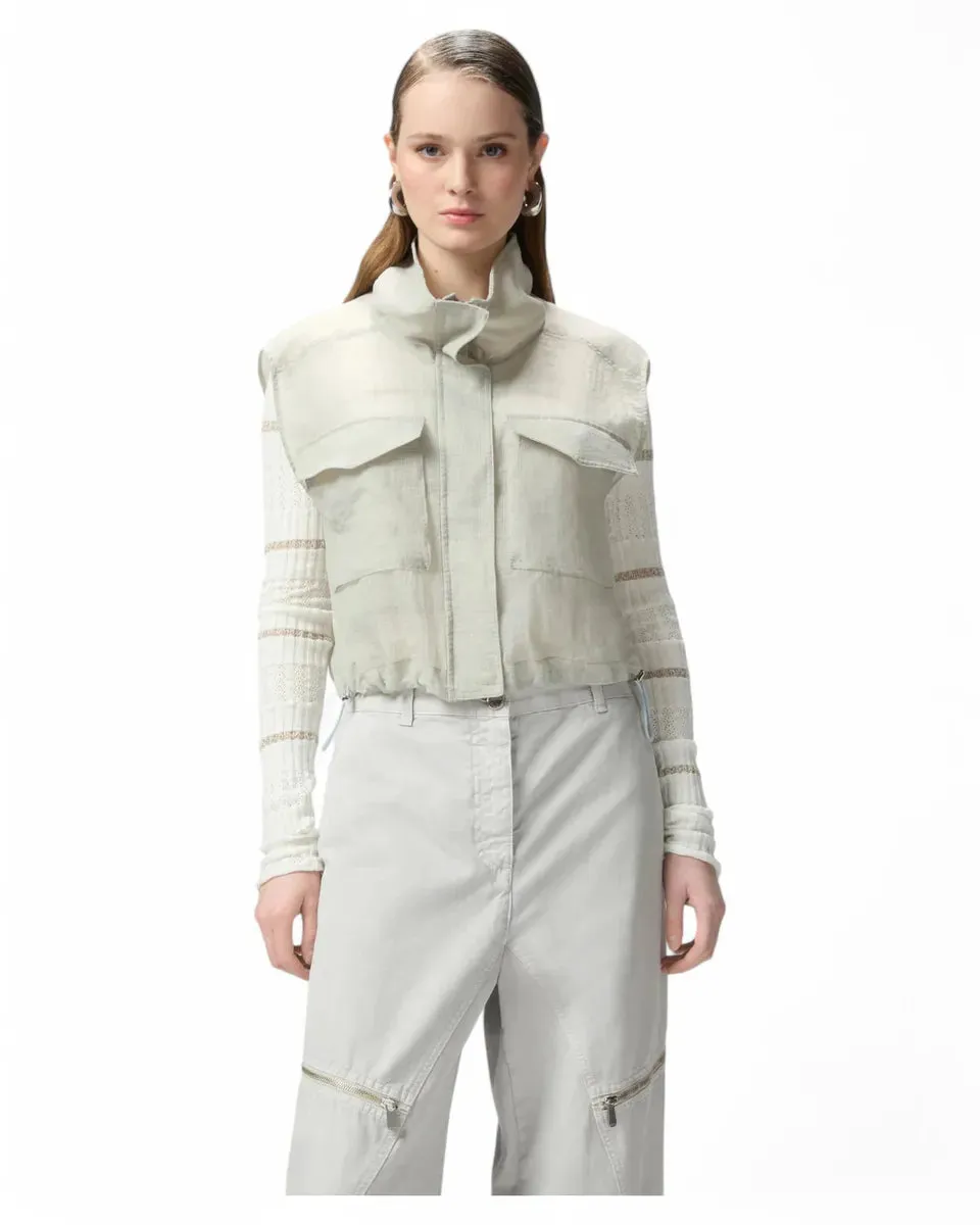 Gilet Smanicato in Tessuto Ripstop
