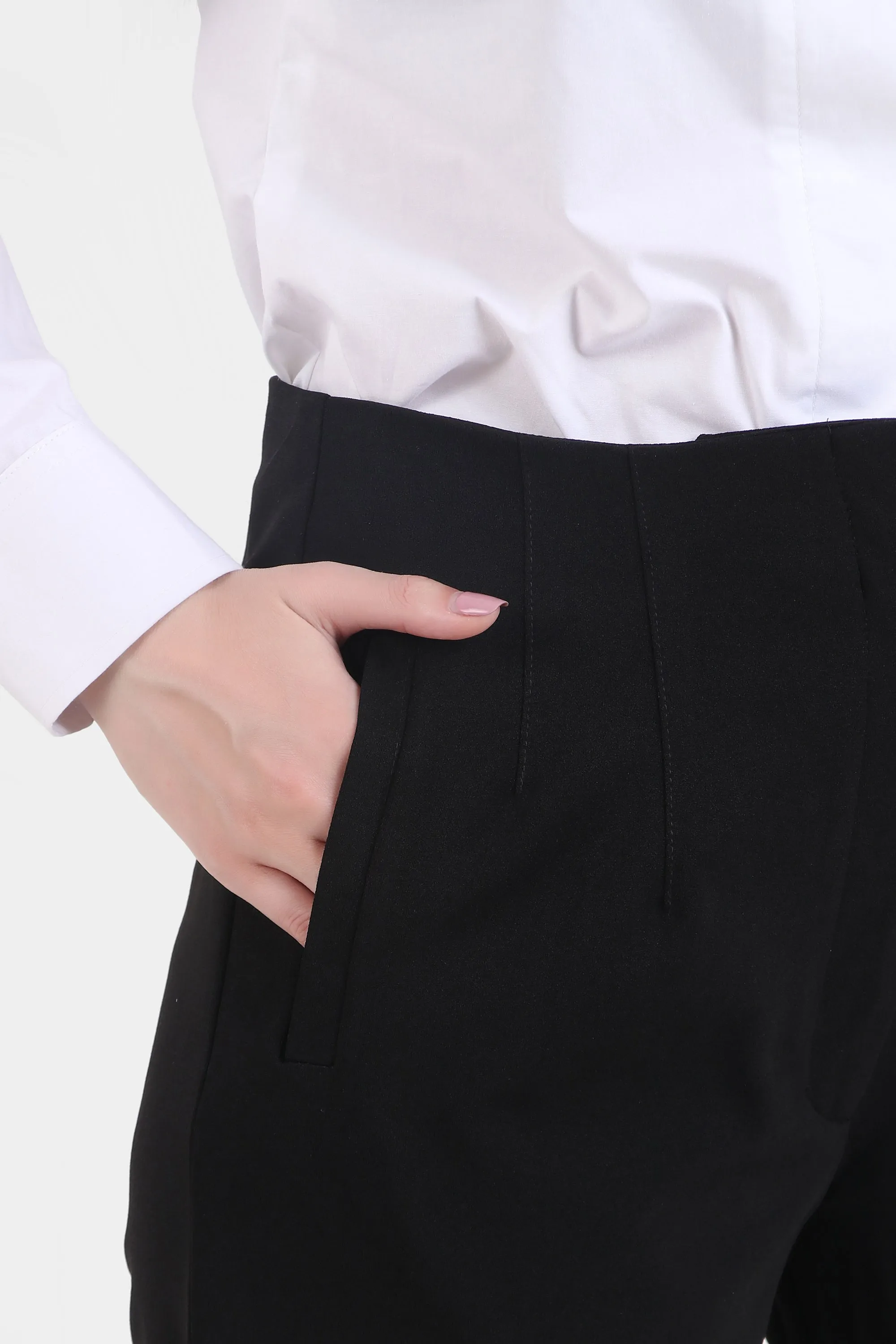 High Waist Trousers, Black