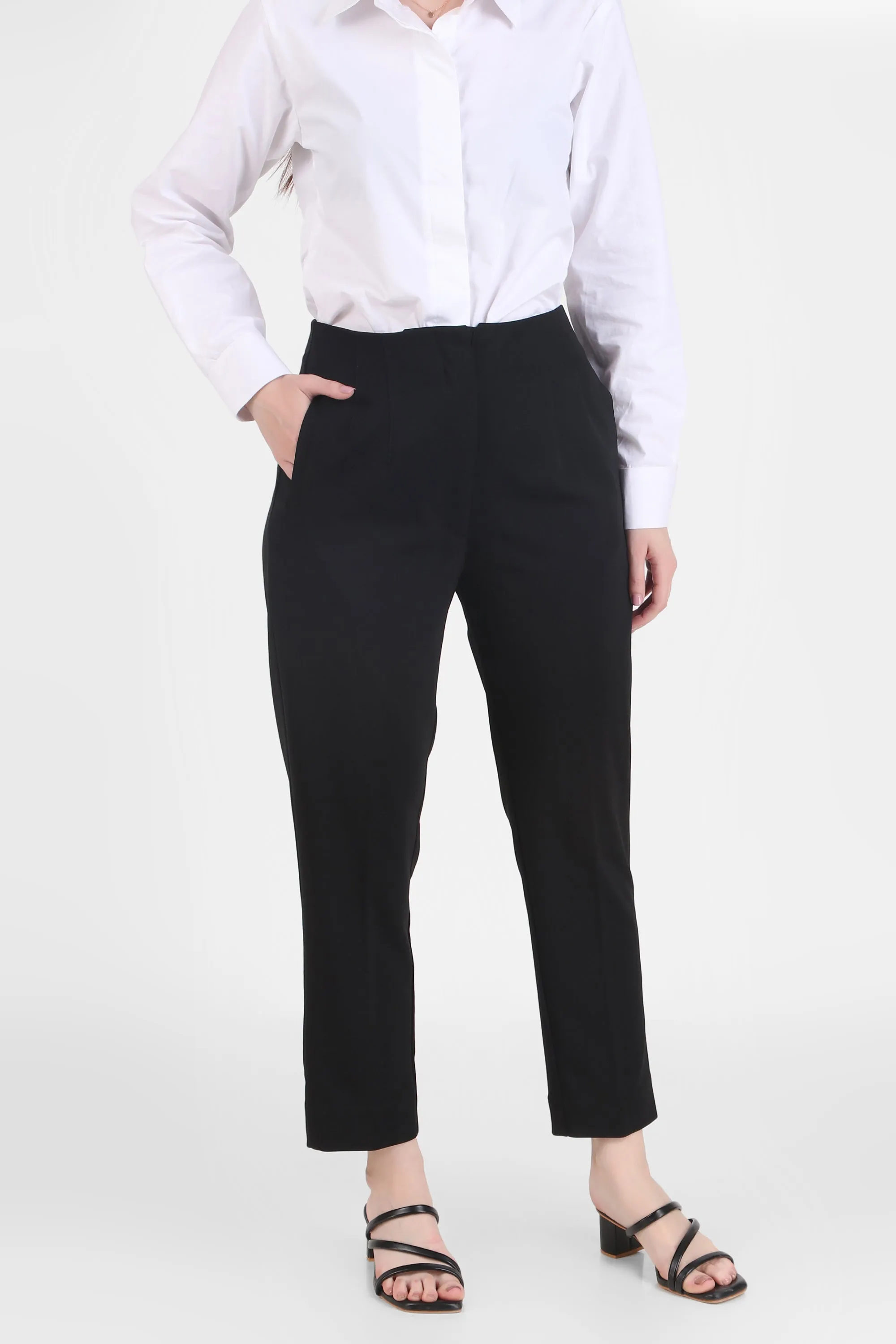 High Waist Trousers, Black