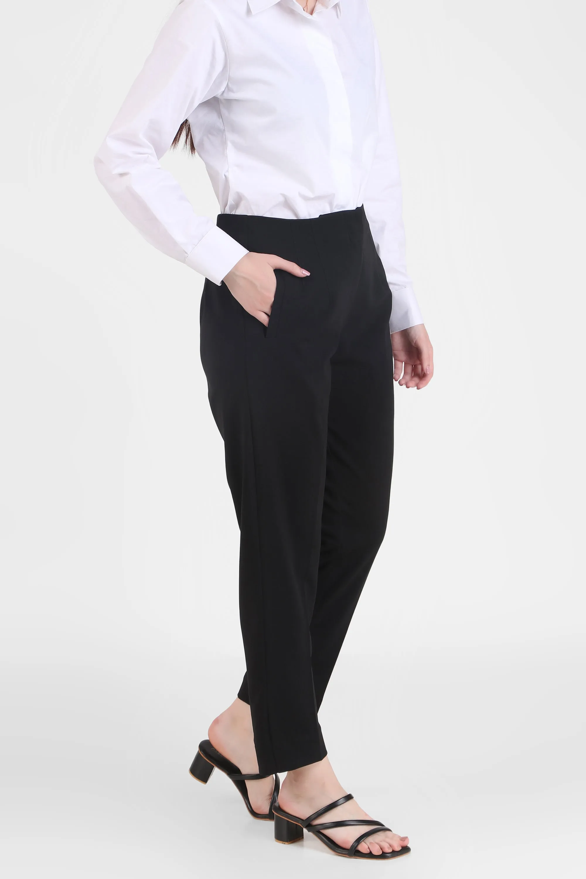 High Waist Trousers, Black
