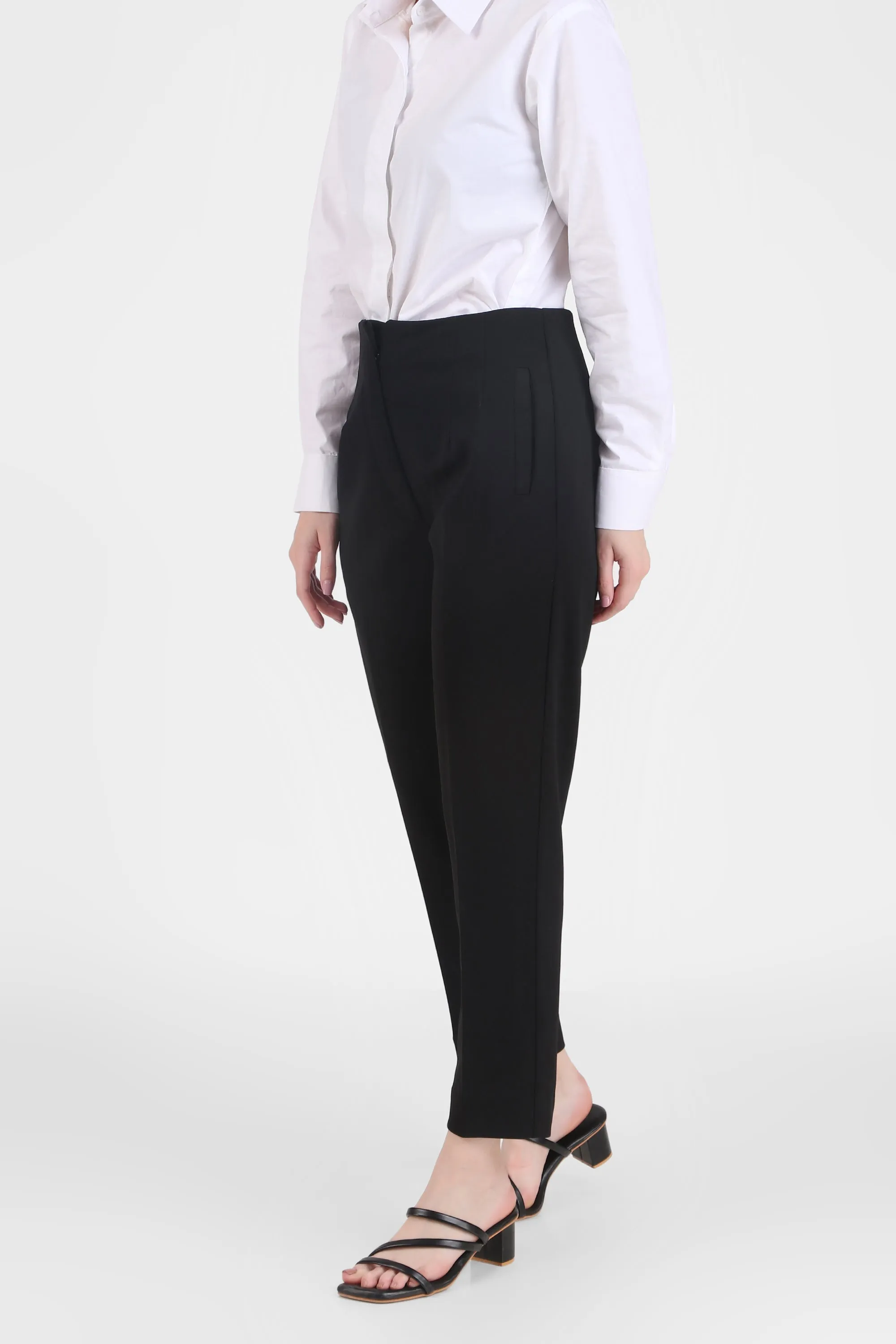 High Waist Trousers, Black