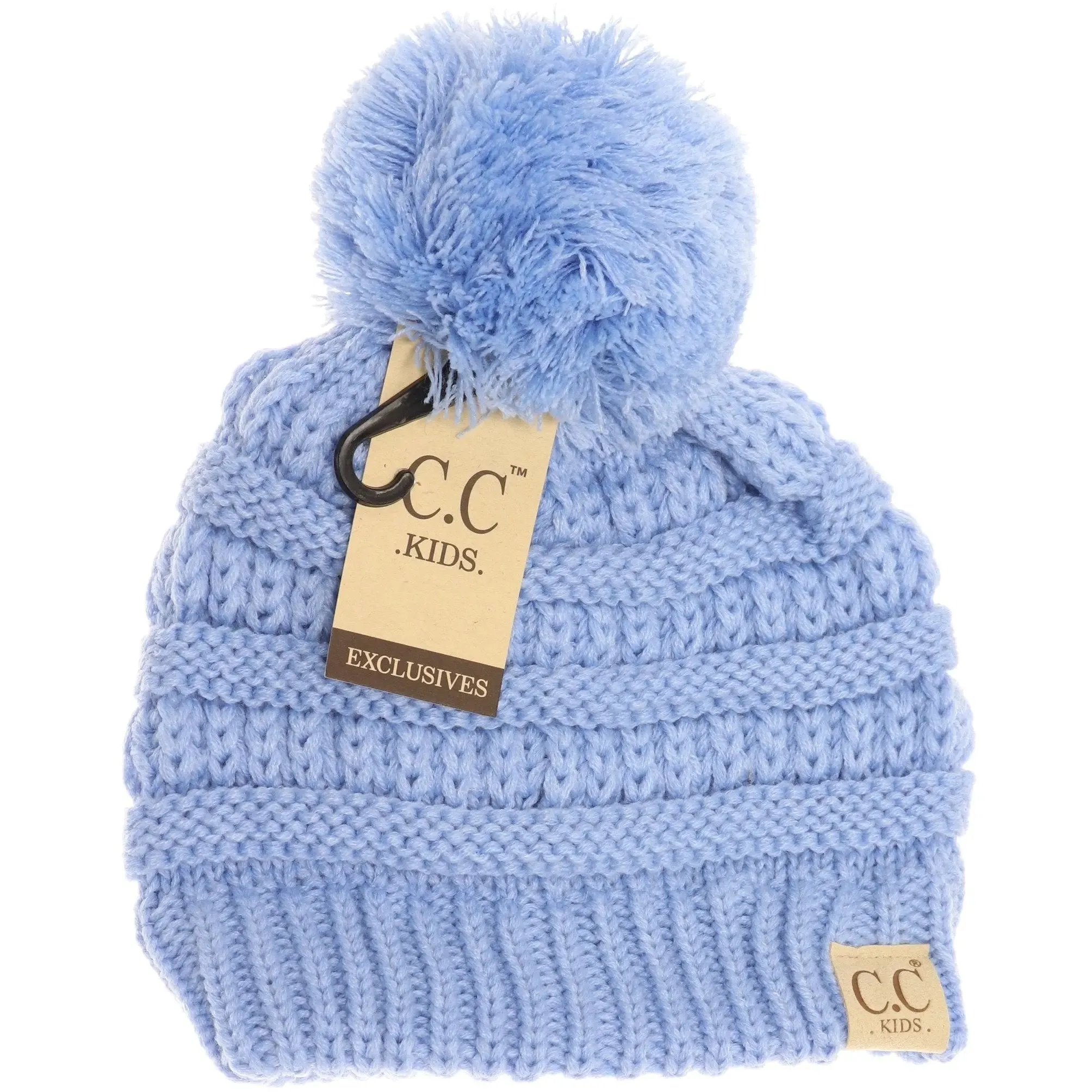 Kids' Solid Pom CC Beanie – Cozy & Adorable with a Classic Touch