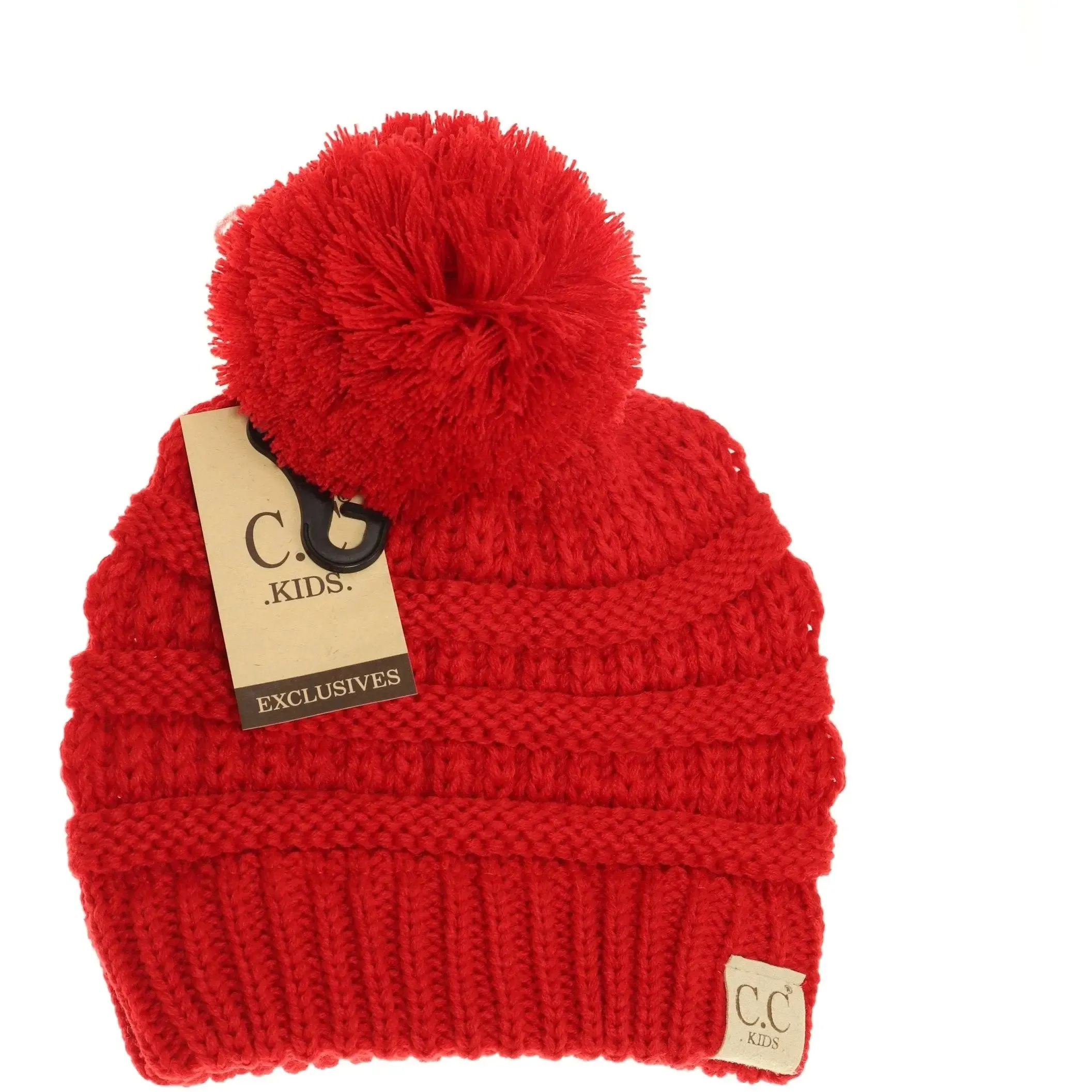 Kids' Solid Pom CC Beanie – Cozy & Adorable with a Classic Touch