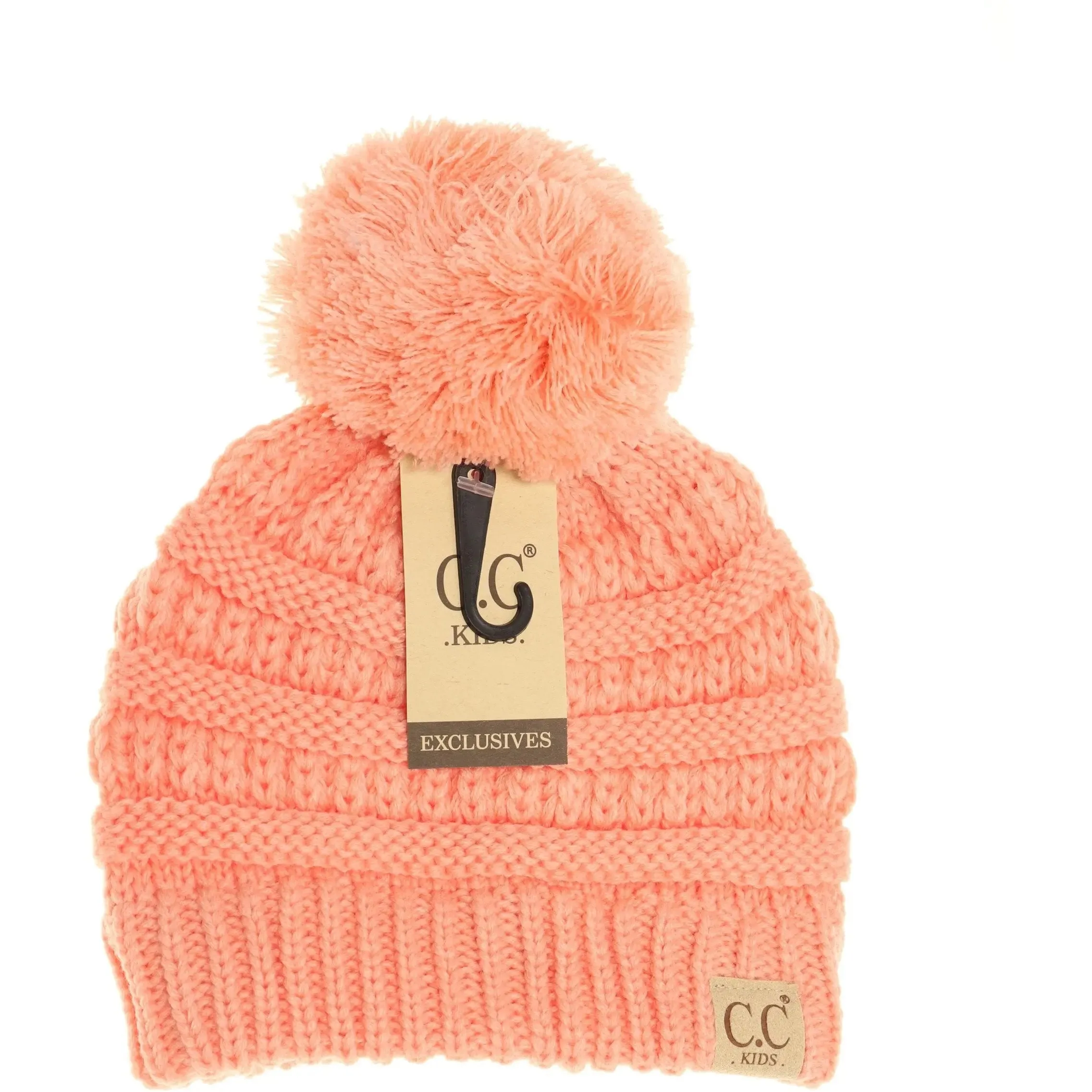 Kids' Solid Pom CC Beanie – Cozy & Adorable with a Classic Touch