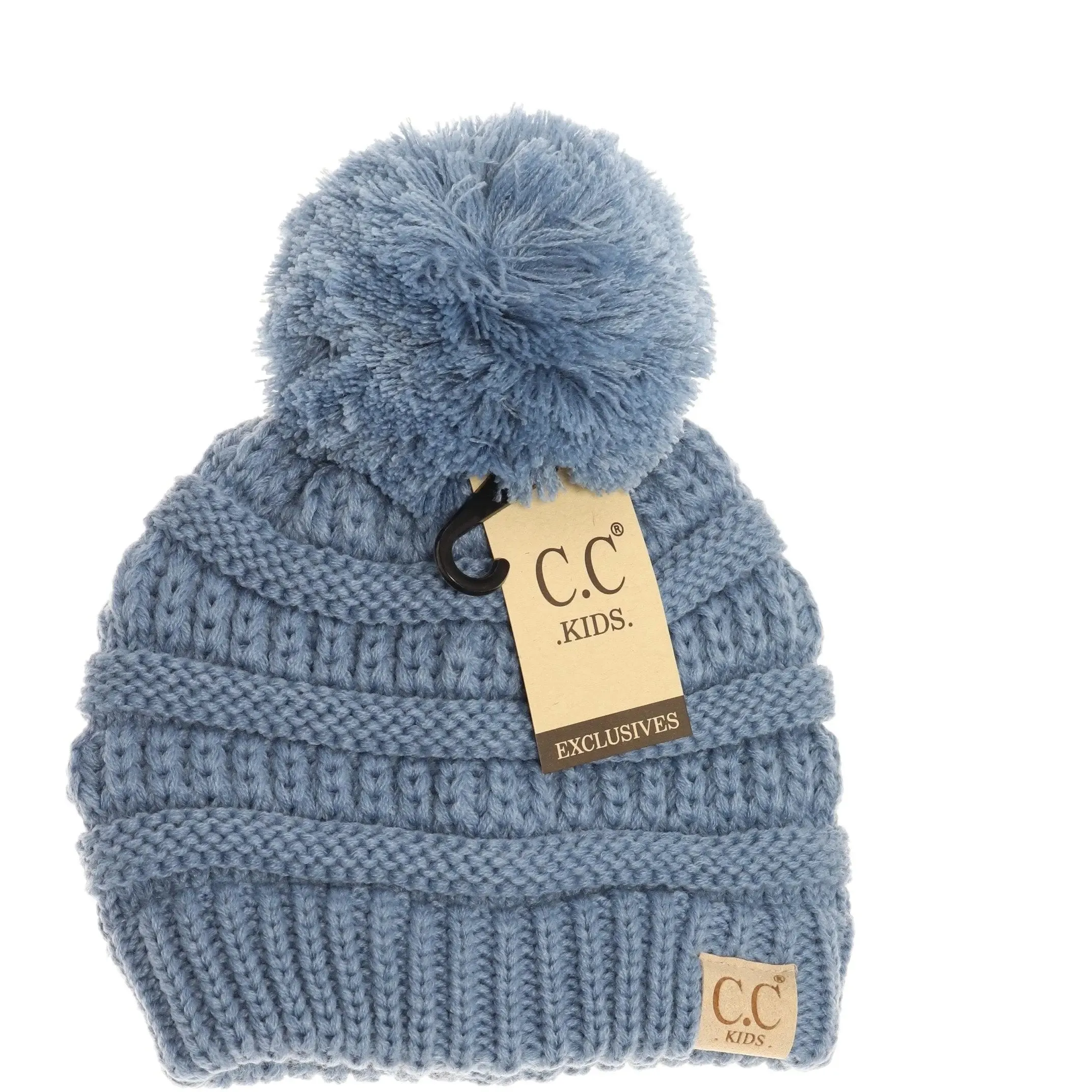 Kids' Solid Pom CC Beanie – Cozy & Adorable with a Classic Touch