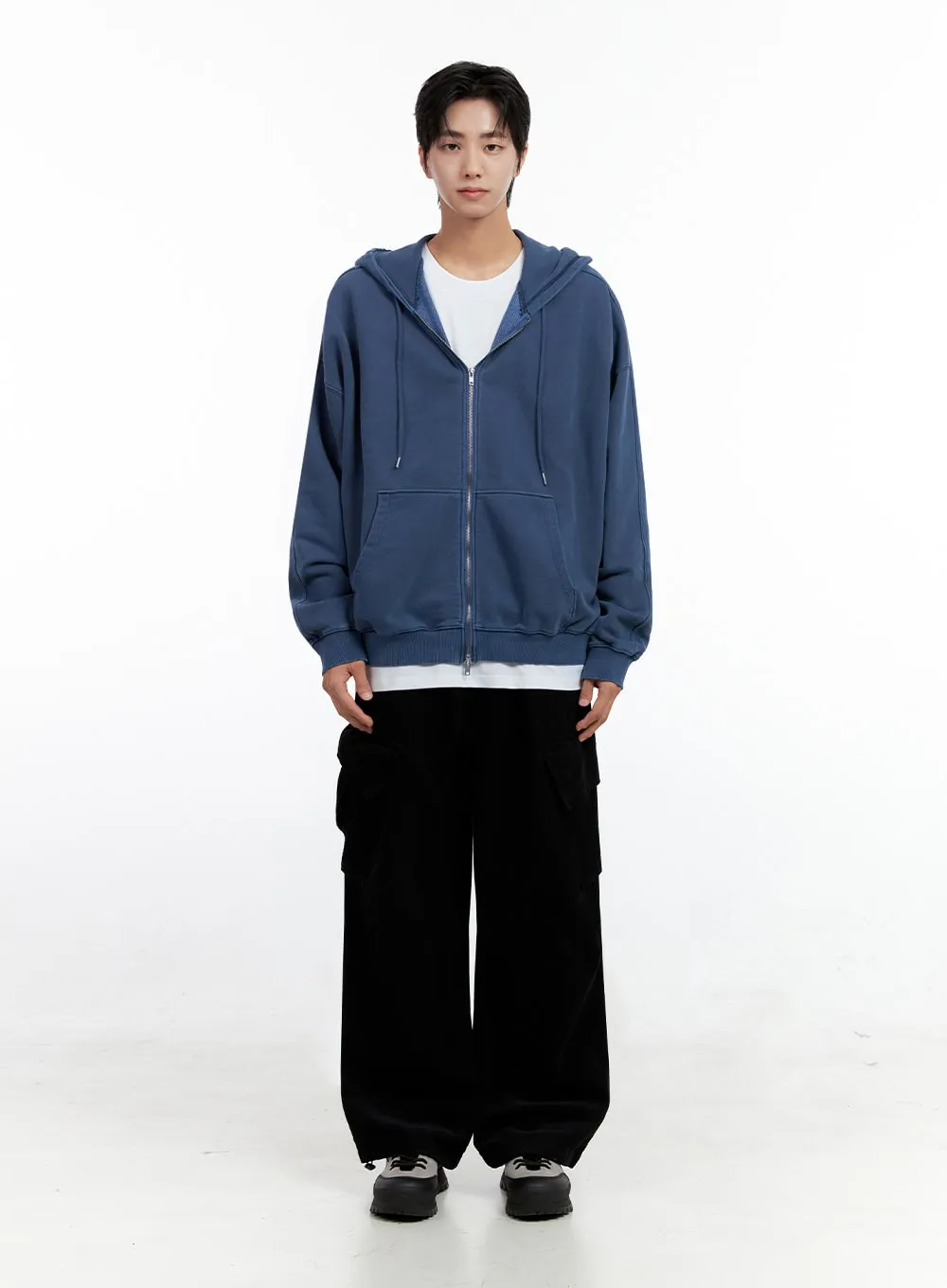 Men's Classic Two-Way Zipper Hoodie IN401