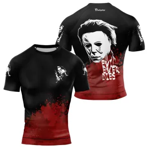 Michael Myers Evil Never Dies Men's Short Sleeve Rash Guard