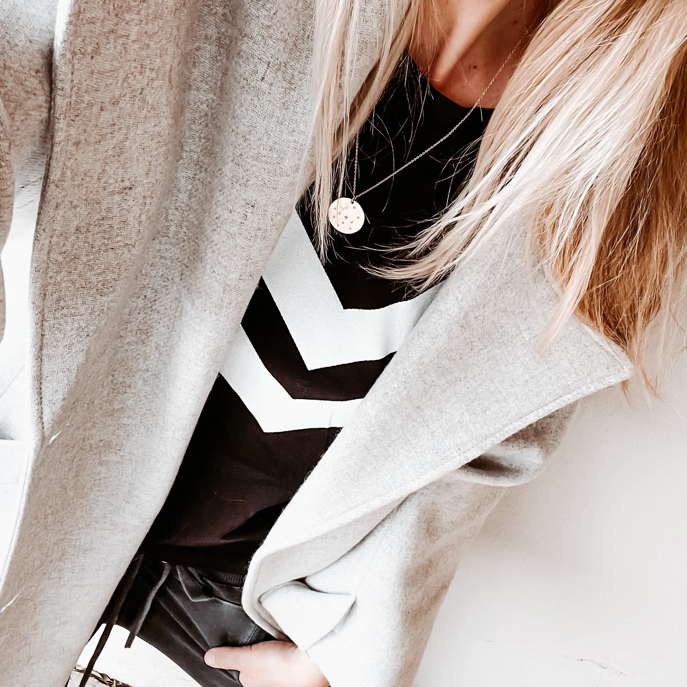 Monochrome chevron tee