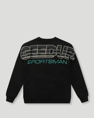 OS Sportsman  2.0 Crewneck Black/Aqua Green