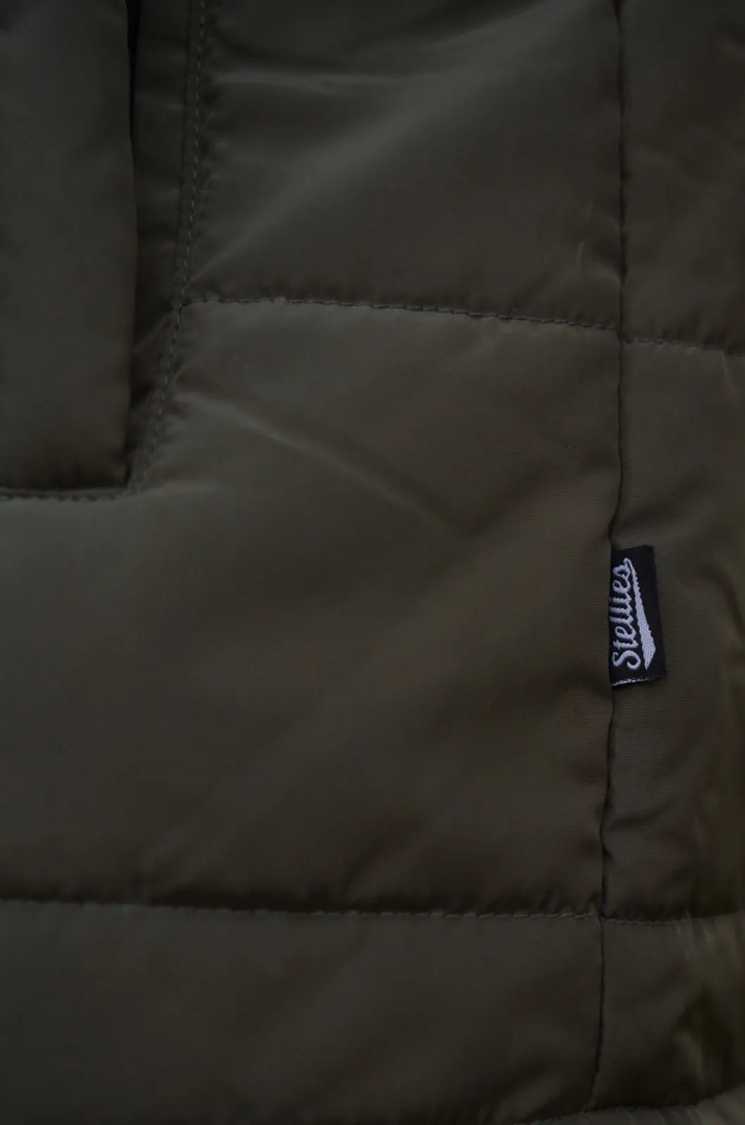Two-Tone Puffer Jacket - Olive