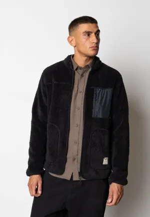 WOOD FLEECE JACKET - Black